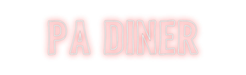 Custom Neon Sign Online Editor PA DINER