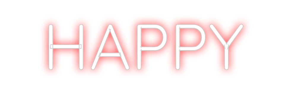 Custom Neon Sign Online Editor HAPPY
