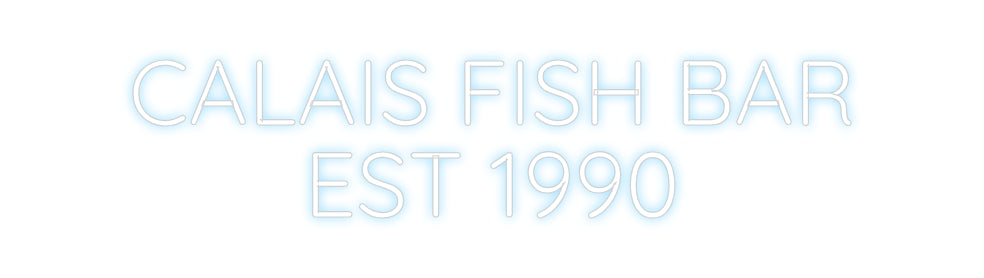 Custom Neon Sign Online Editor CALAIS FISH B...