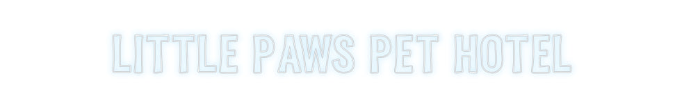 Custom Neon Sign Online Editor LITTLE PAWS P...
