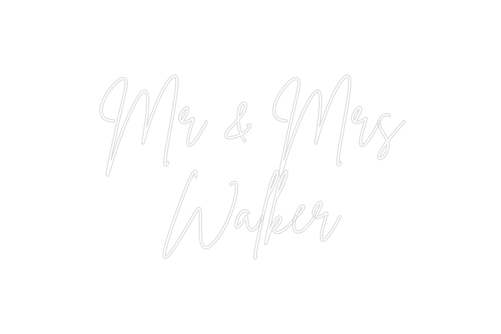Custom Neon Sign Online Editor Mr & Mrs
Wa...