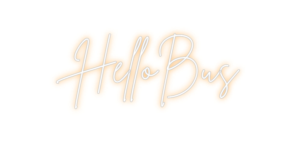 Custom Neon Sign Online Editor HelloBus