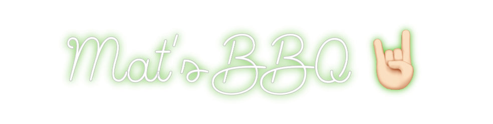 Custom Neon Sign Online Editor Mat’s BBQ 🤘🏻