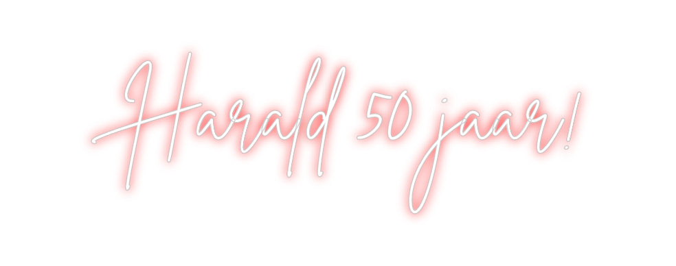 Custom Neon Sign Online Editor Harald 50 jaar!