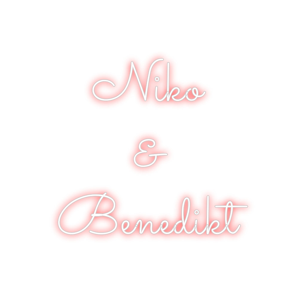 Custom Neon Sign Online Editor Niko
&
Bene...