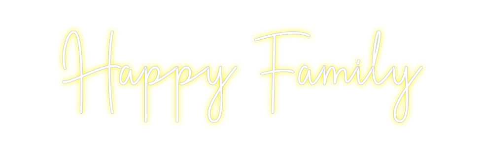 Custom Neon Sign Online Editor Happy Family