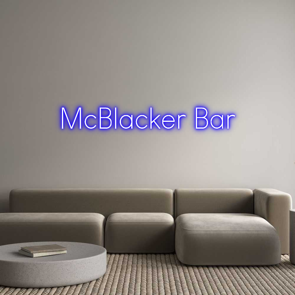 Custom Neon Sign Online Editor McBlacker Bar