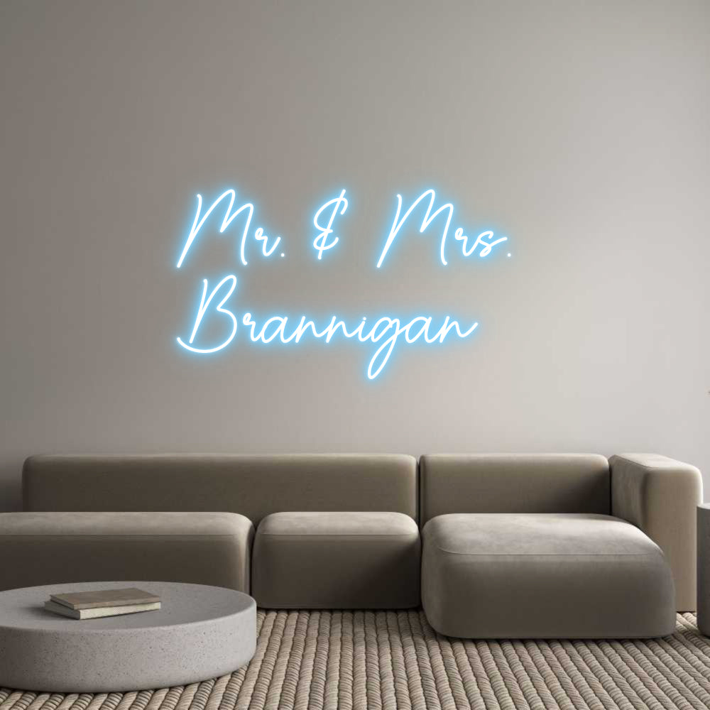 Custom Neon Sign Online Editor Mr. & Mrs.
...