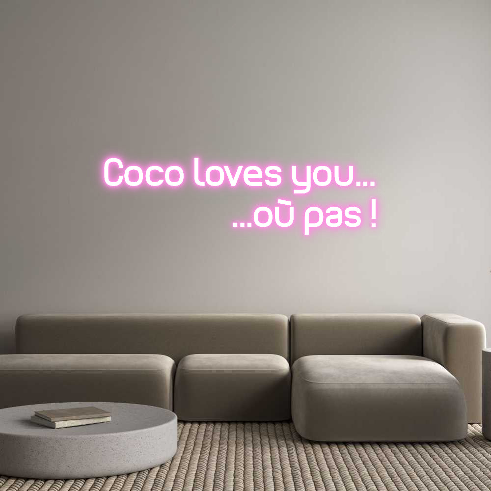 Custom Neon Sign Online Editor Coco loves yo...