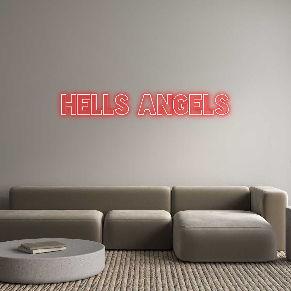 Custom Back Lit Neon Sign Online Editor Hells Angels