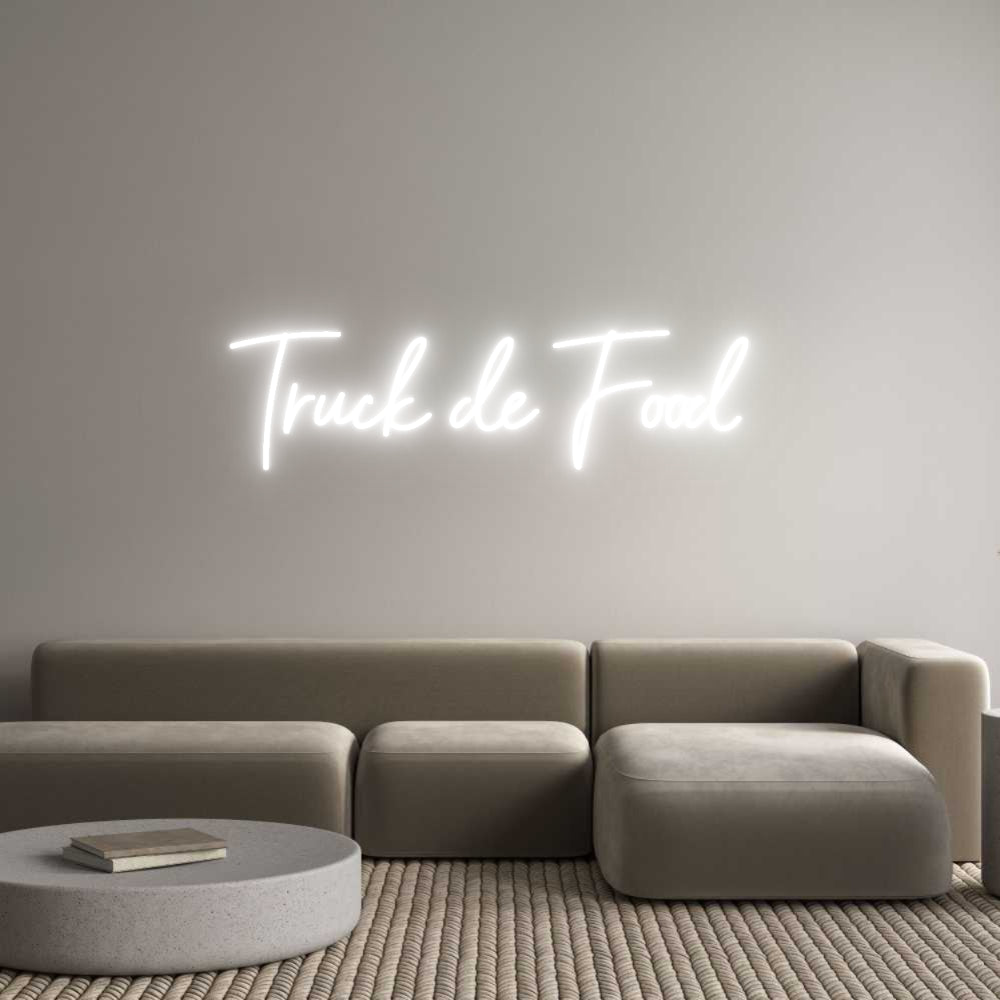 Custom Neon Sign Online Editor Truck de Food