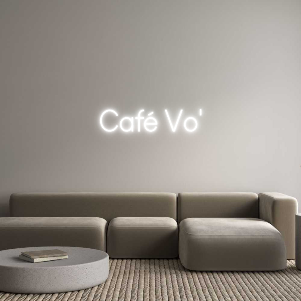 Custom Neon Sign Online Editor Café Vo'