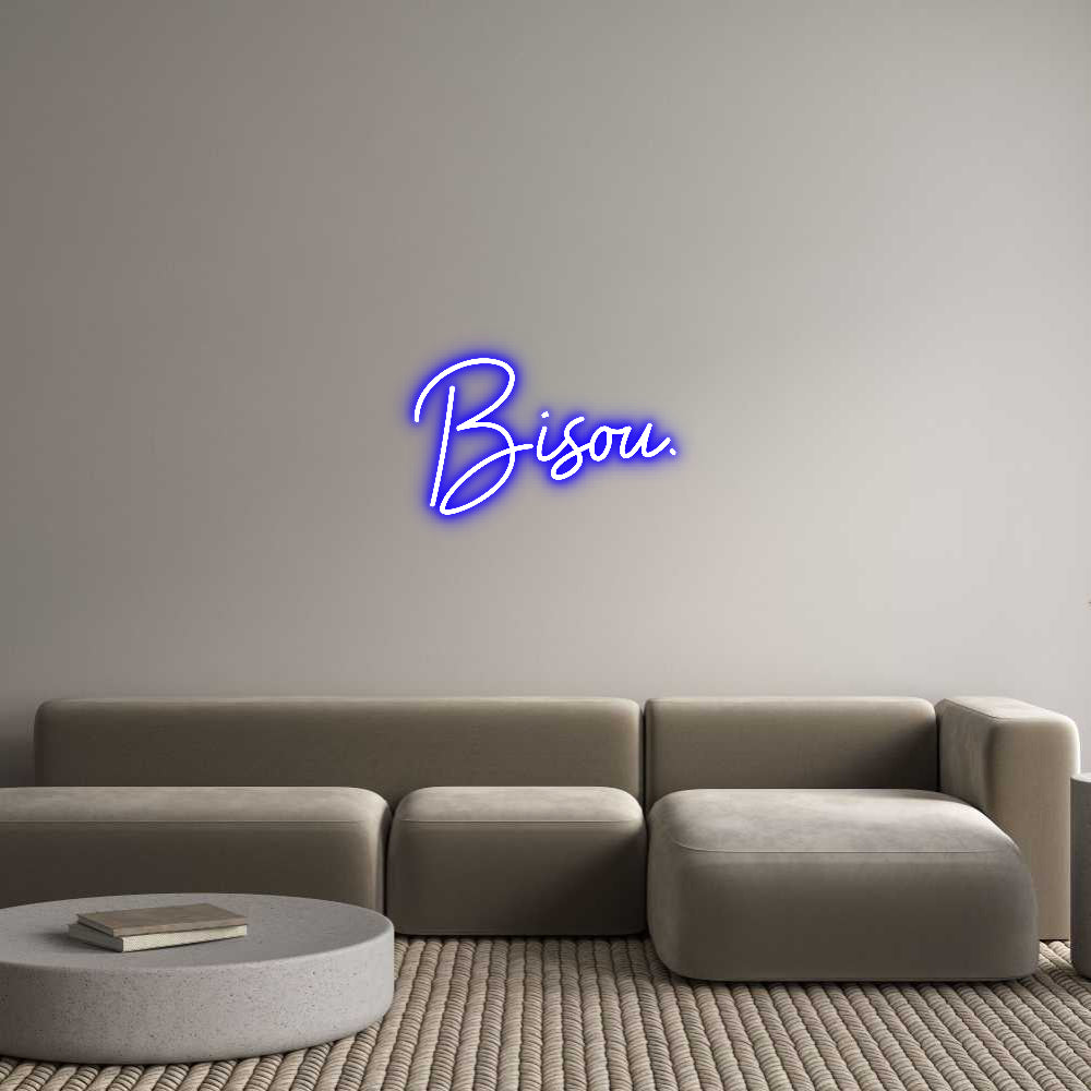 Custom Neon Sign Online Editor Bisou.