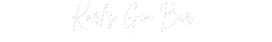 Custom Neon Sign Online Editor Karl’s Gin Bar