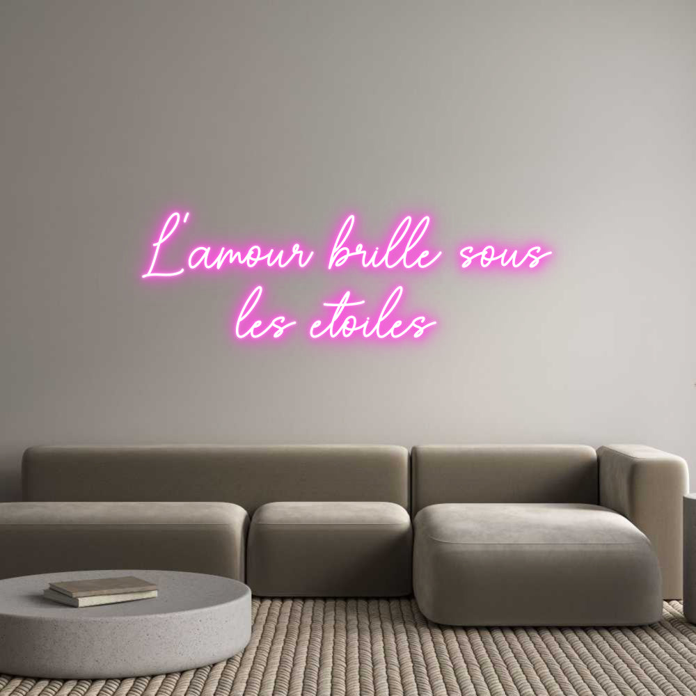 Custom Neon Sign Online Editor L’amour brill...