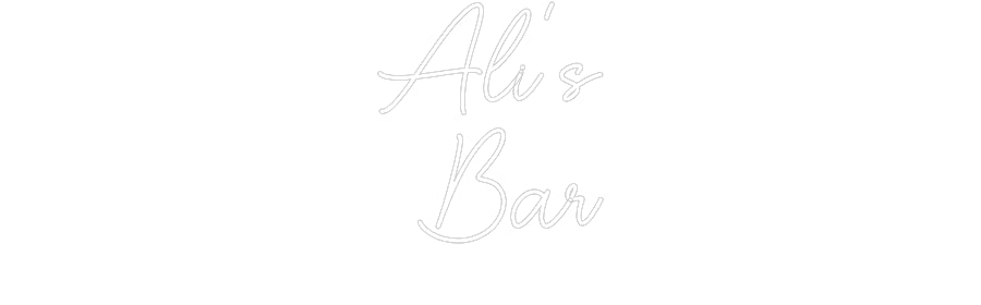 Custom Neon Sign Online Editor Ali's
Bar