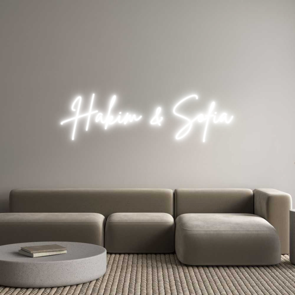 Custom Neon Sign Online Editor Hakim & Sofia