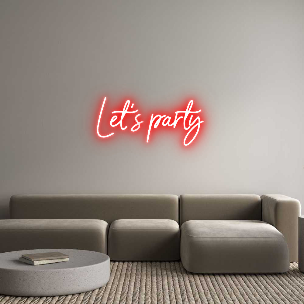 Custom Neon Sign Online Editor Let's party