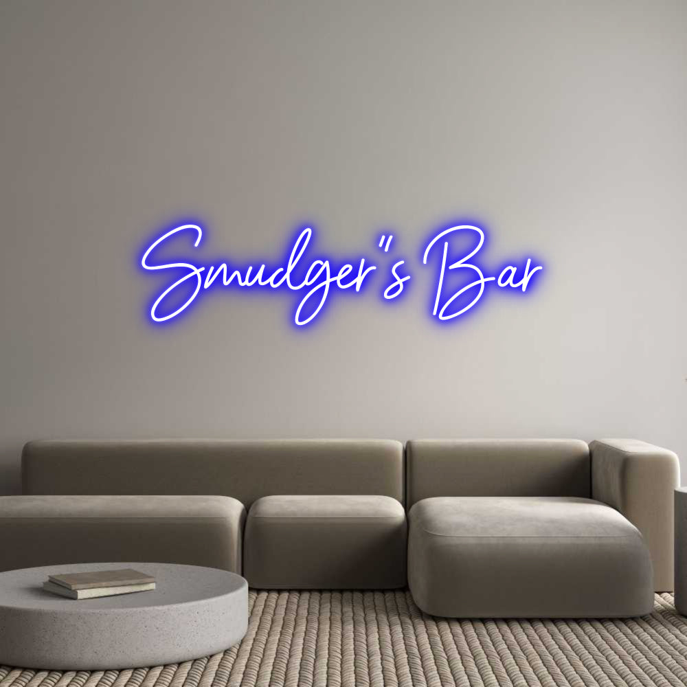 Custom Neon Sign Online Editor Smudger”s Bar