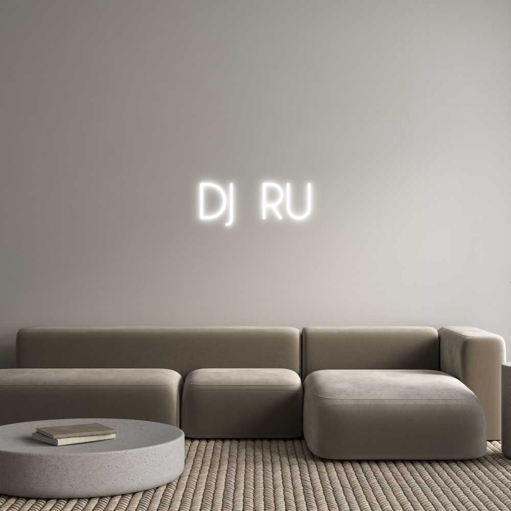 Custom Neon Sign Online Editor DJ RU