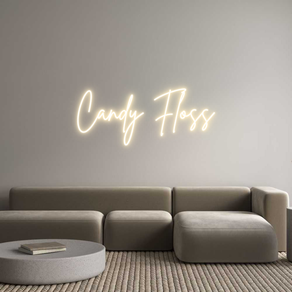 Custom Neon Sign Online Editor Candy Floss