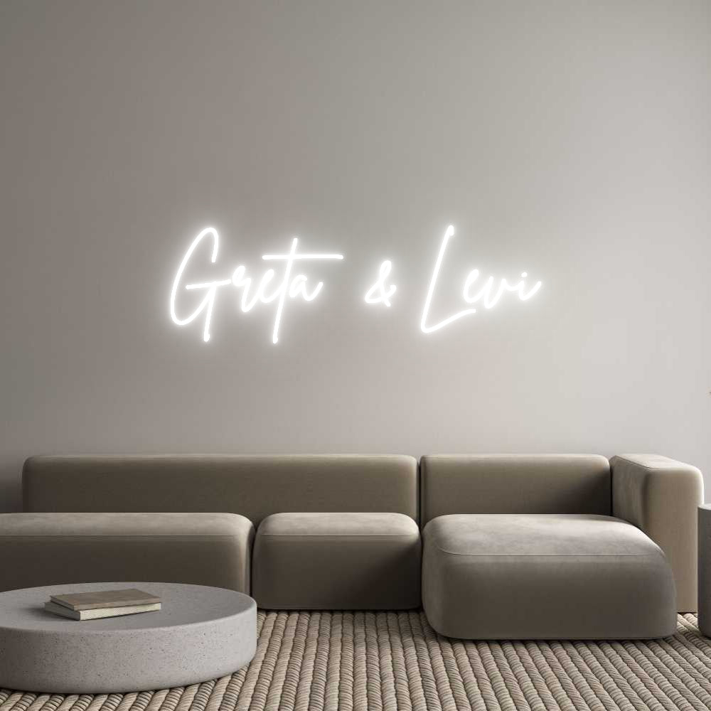 Custom Neon Sign Online Editor Greta & Levi