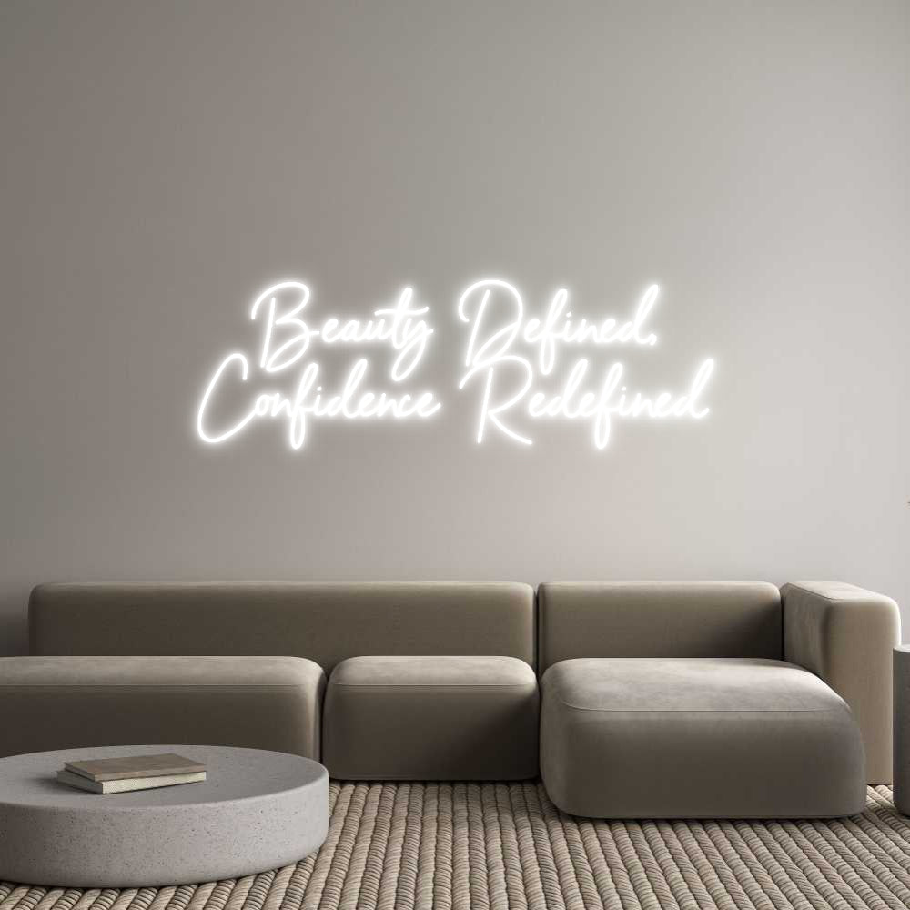 Custom Neon Sign Online Editor Beauty Define...