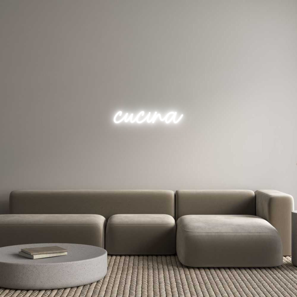 Custom Neon Sign Online Editor cucina