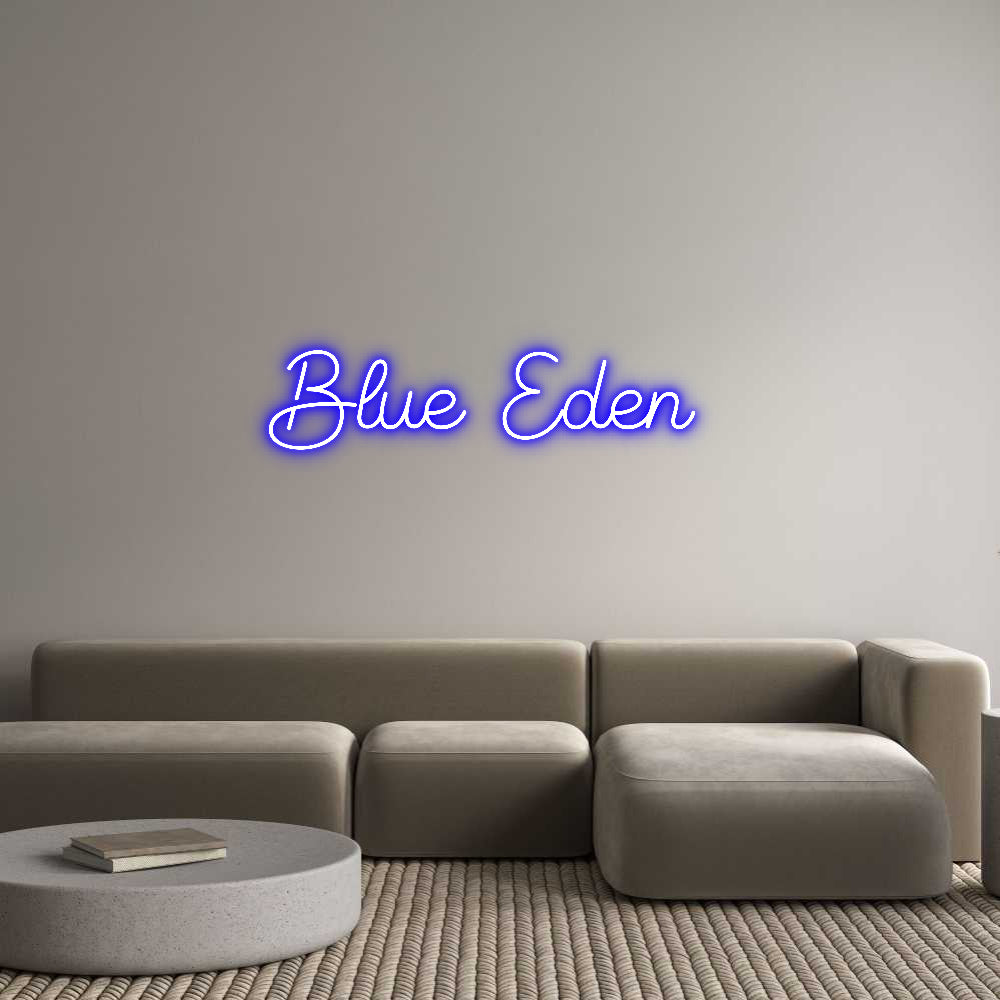 Custom Neon Sign Online Editor Blue Eden