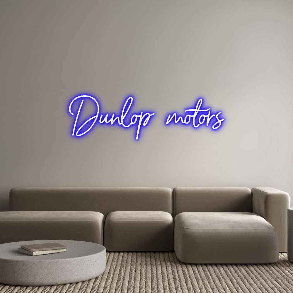 Custom Neon Sign Online Editor Dunlop motors