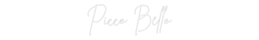Custom Neon Sign Online Editor Picco Bello