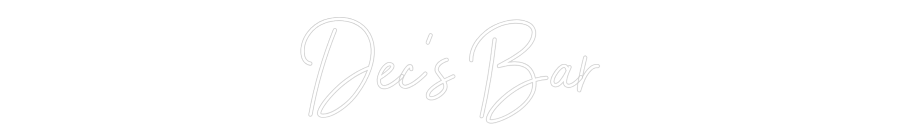 Custom Neon Sign Online Editor Dec's Bar