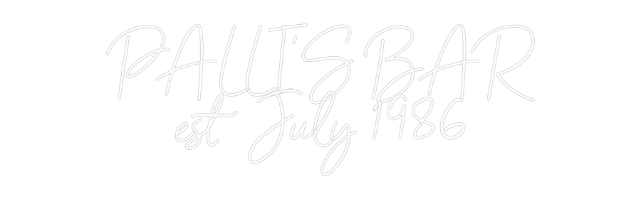 Custom Neon Sign Online Editor PALLI'S BAR
...
