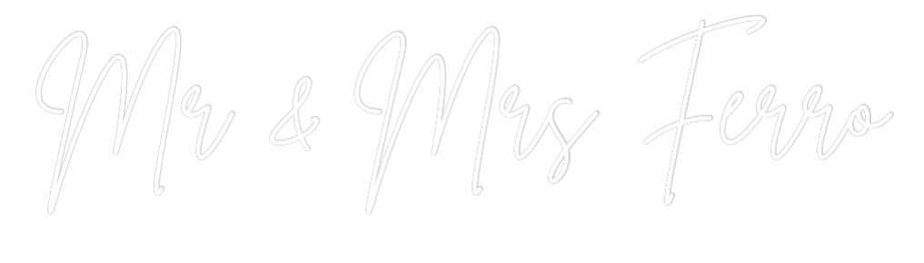 Custom Neon Sign Online Editor Mr & Mrs Ferro