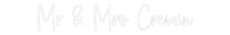 Custom Neon Sign Online Editor Mr & Mrs Cremin