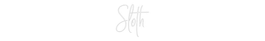 Custom Neon Sign Online Editor Sloth