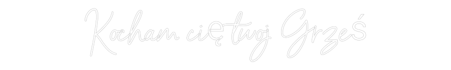 Custom Neon Sign Online Editor Kocham cię tw...