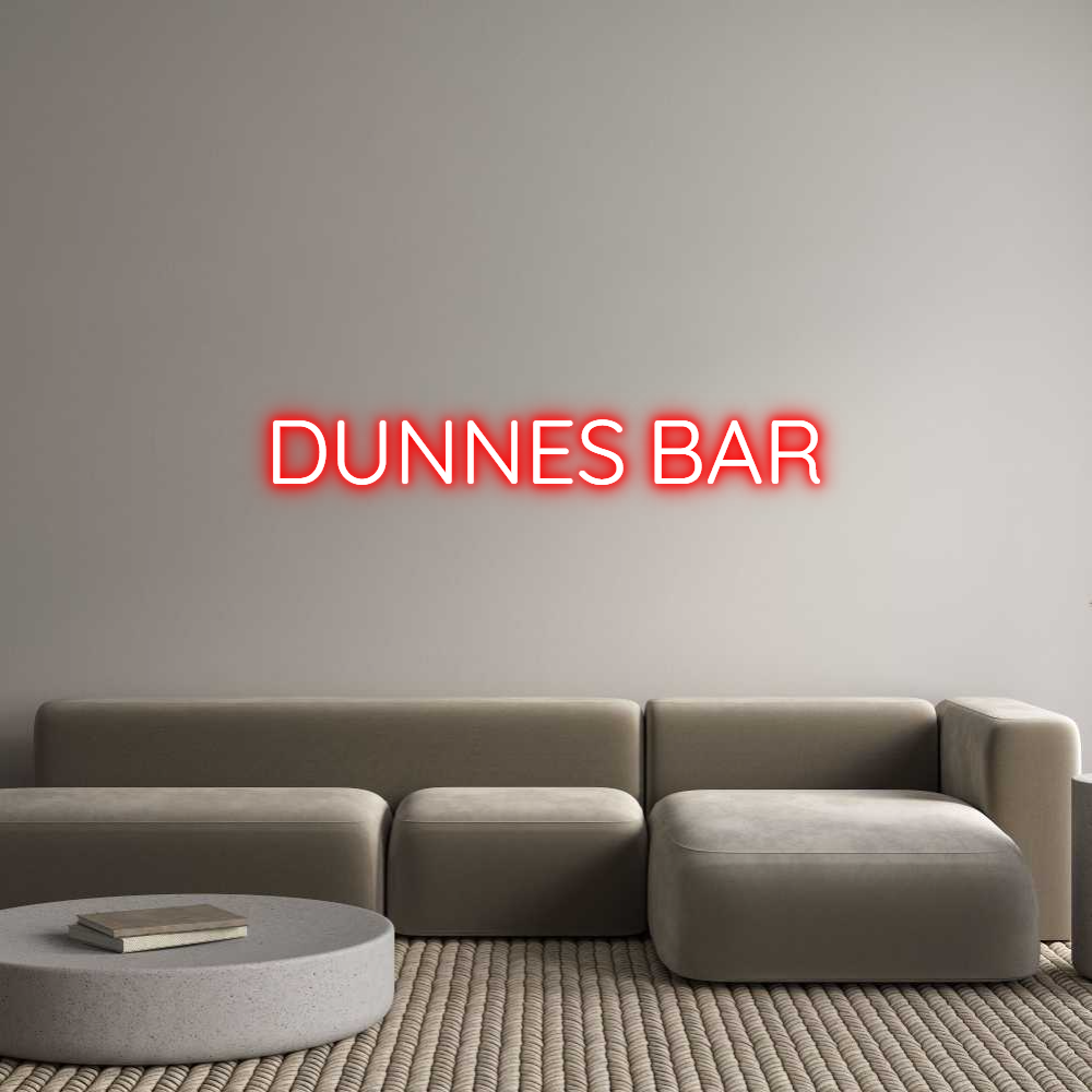 Custom Neon Sign Online Editor DUNNES BAR