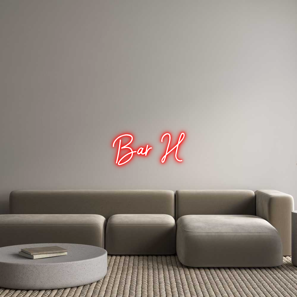 Custom Neon Sign Online Editor Bar H