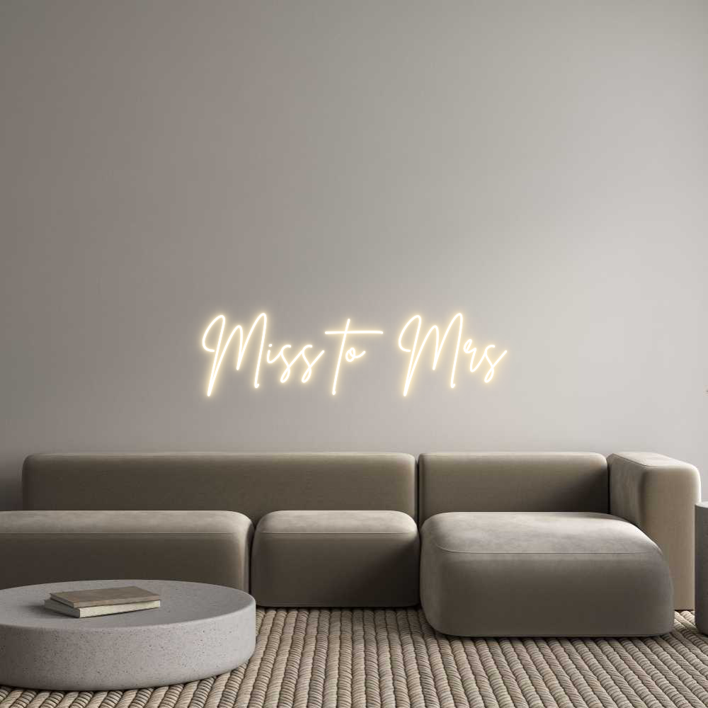 Custom Neon Sign Online Editor Miss to Mrs