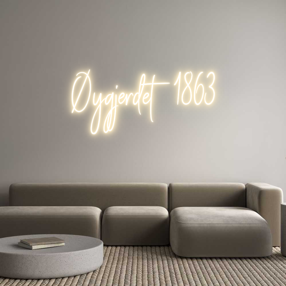 Custom Neon Sign Online Editor Øygjerdet 1863