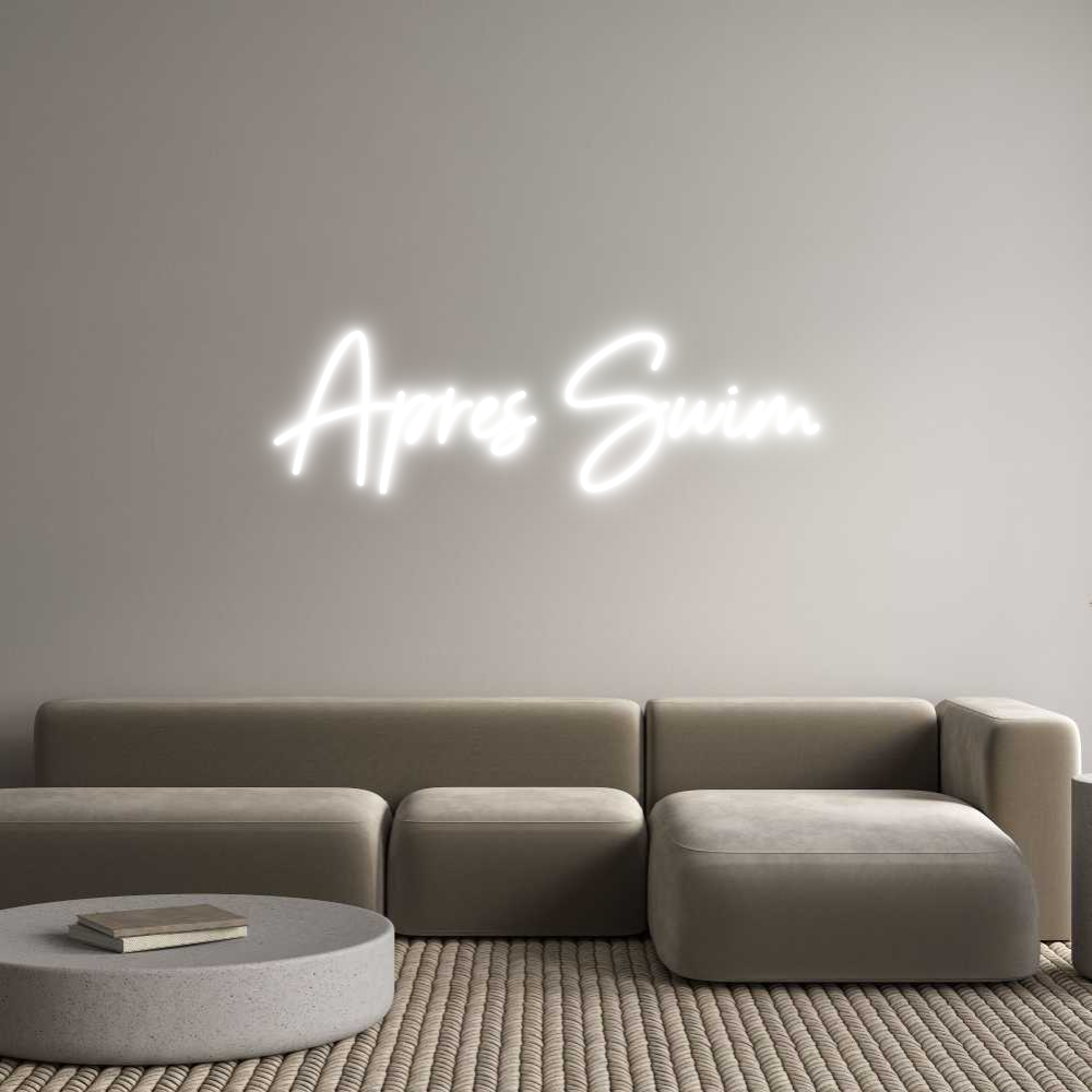 Custom Neon Sign Online Editor Après Swim