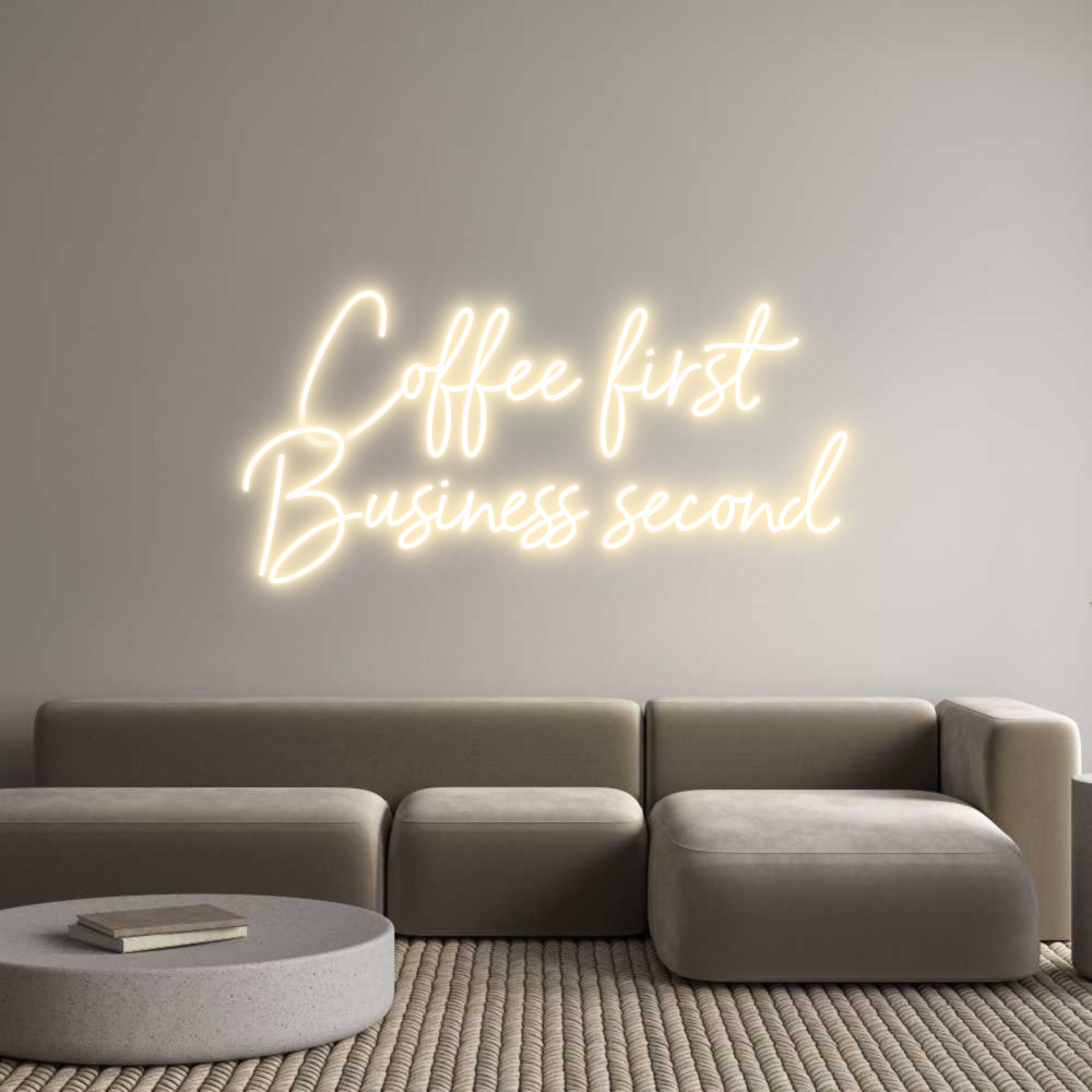 Custom Neon Sign Online Editor Coffee first
...