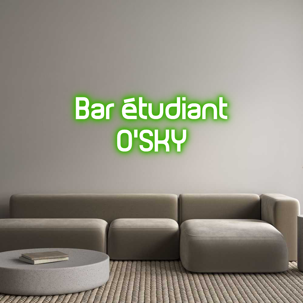 Custom Neon Sign Online Editor Bar étudiant
...