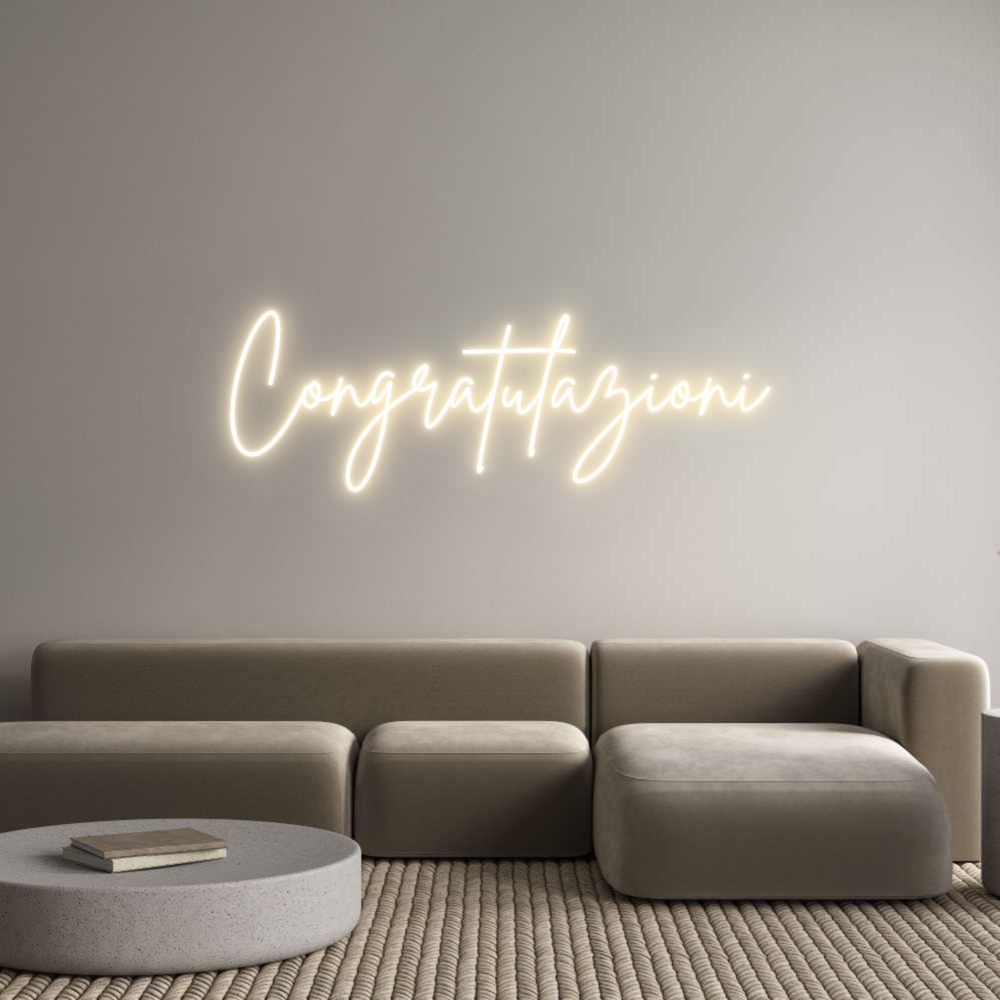 Custom Neon Sign Online Editor Congratulazioni