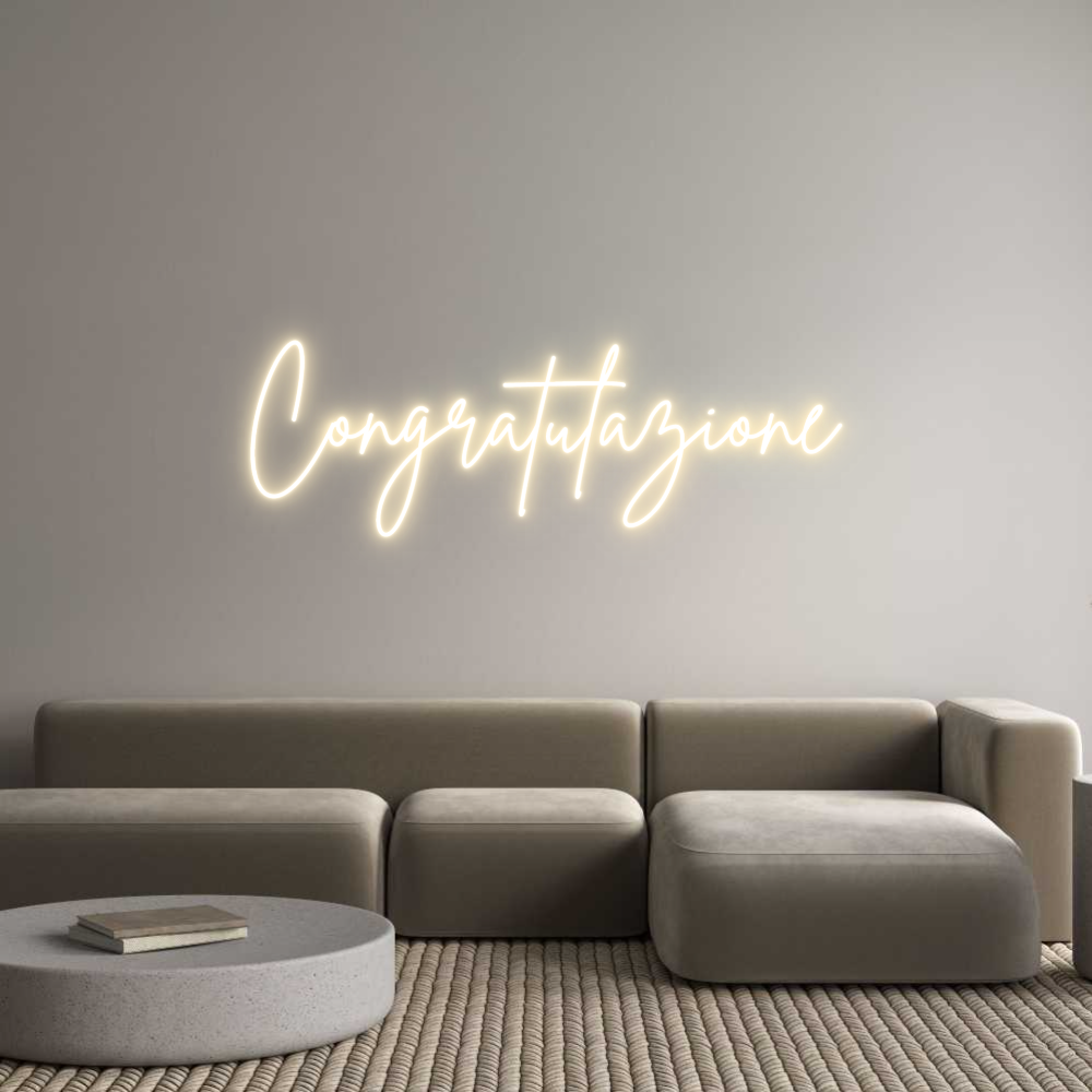 Custom Neon Sign Online Editor Congratulazione
