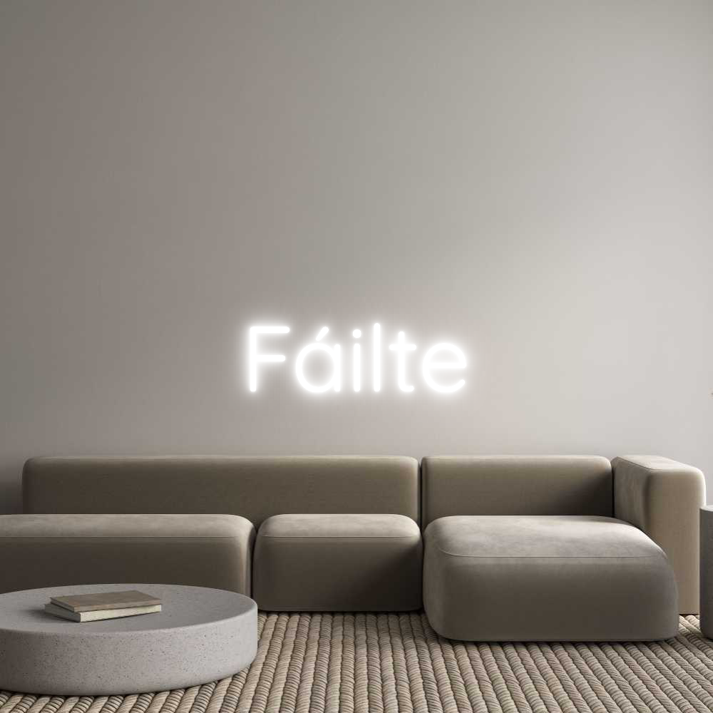 Custom Neon Sign Online Editor Fáilte