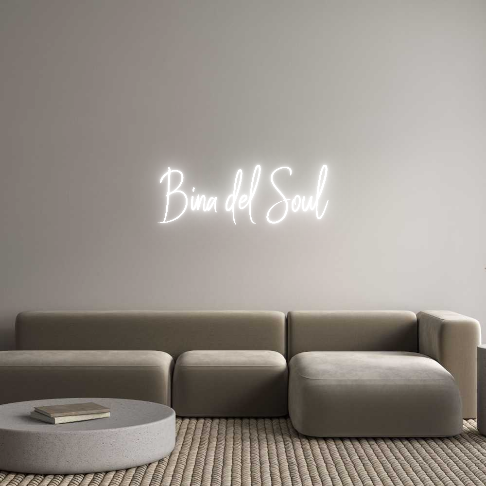 Custom Neon Sign Online Editor Bina del Soul