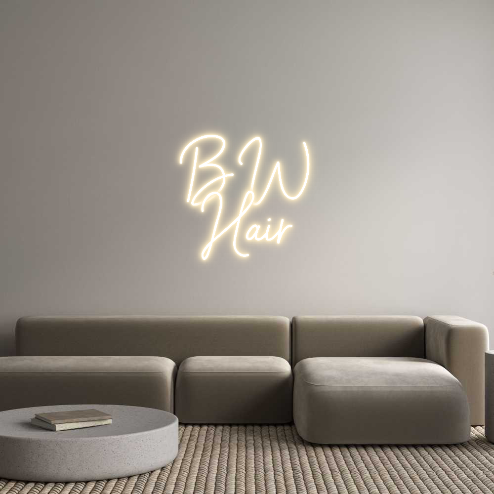 Custom Neon Sign Online Editor BW
Hair