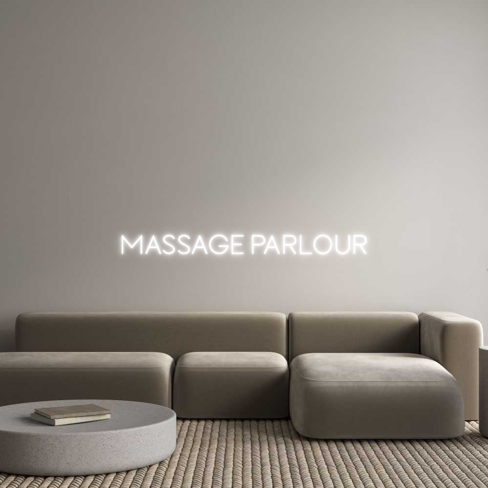 Custom Neon Sign Online Editor Massage parlo...